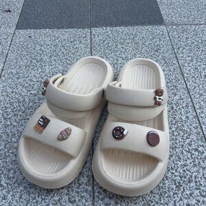 White casual sandals